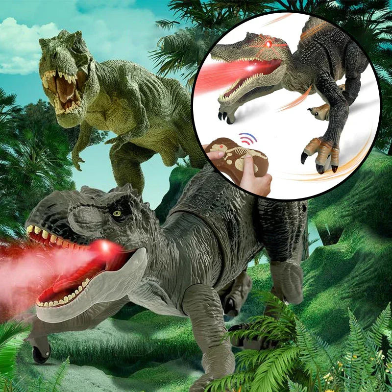 Bestuurbare Prehistorische Speeldino met Mistfunctie - Bewegende Robot Dino voor Kinderen - Oplaadbaar met Afstandsbediening - Dinosaurus Speelgoed met Geluid en Lichteffecten