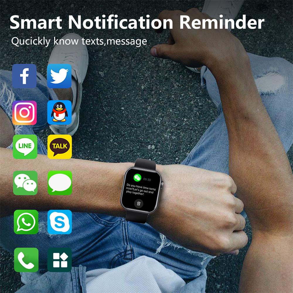 Gezondheidssmartwatch met Hartslagmeter Bloeddrukmeting Zuurstofwaarden Slaapmonitoring Waterdicht Sport