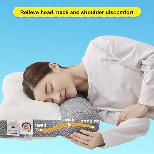 Ergonomisch Nekkussen met Geheugenschuim voor Zij- en Rugslaper Optimale Nekondersteuning Comfort Slaapkussen