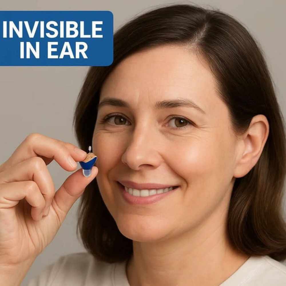 Oplaadbare Onzichtbare In-Ear Gehoorhulp Set - Discreet Geluid Verbeteren Gesprekken Ouderen Slechthorend