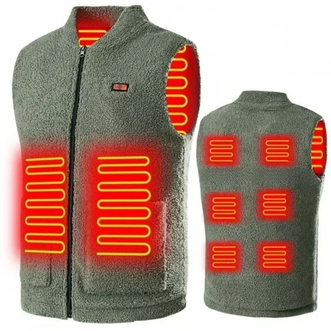 Verwarmbaar Bodywarmer Vest USB Type-C 3 Warmtestanden Winter Heren Outdoor Werk Thermisch Gewatteerd