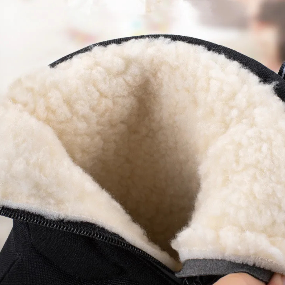 Gevoerde Winterlaarzen Dames Waterdicht Sneeuwlaarzen Antislip Warm Gevoerd Oxford Materiaal Snowboots