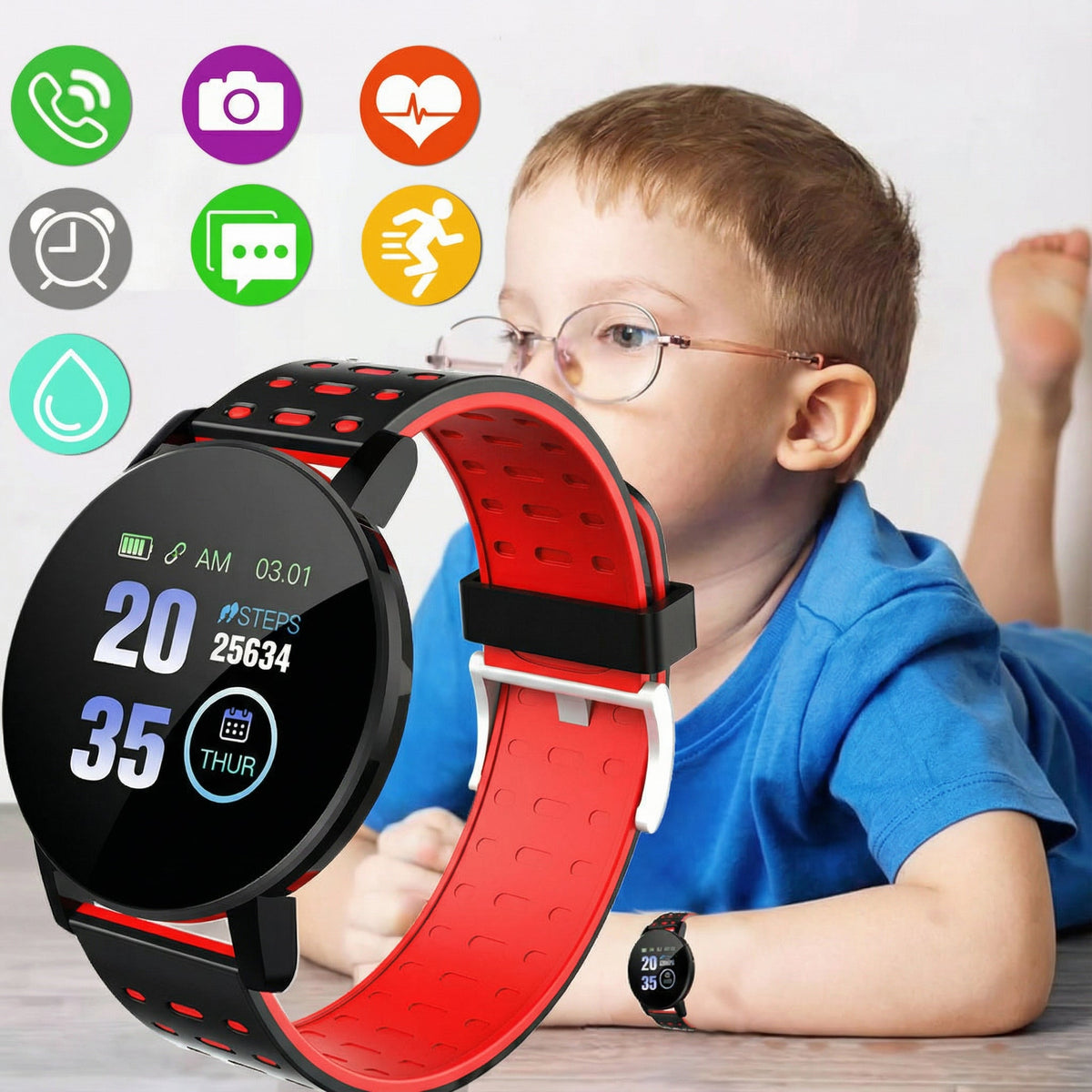 Smartwatch voor Kinderen met GPS Tracking en Oproepfunctie Veilige Communicatie Robuuste Uitvoering Kleurrijke Stijl Educatief en Praktisch voor Schooldag en Vrije Tijd