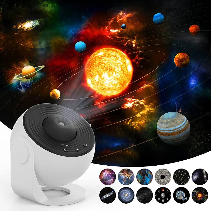 Galaxyprojectie Sterrenhemel Projector met Verwisselbare Schijven - Ruimtevisualisatie voor Kinderen en Volwassenen