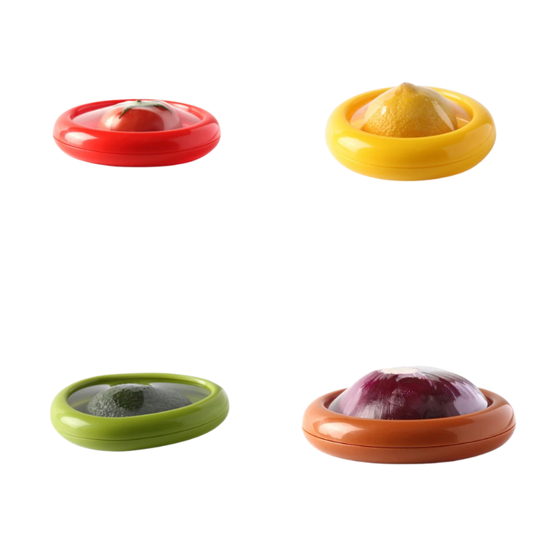 Vershoudbakjes Groente Fruit Set met Siliconen Deksel Koelkast Opbergdozen Vershoud Containers Keuken
