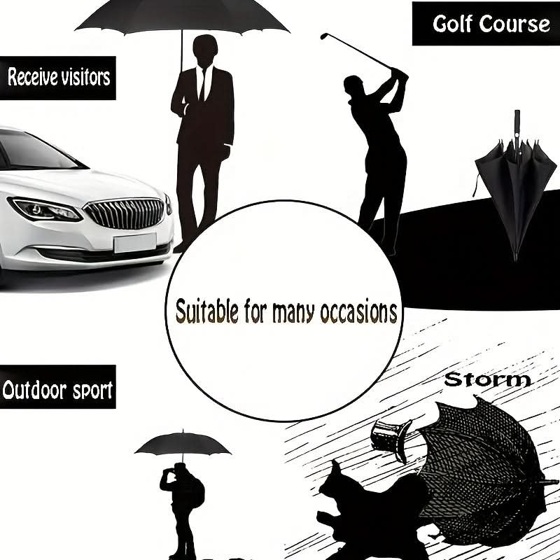 Automatische Paraplu Extra Groot met Geventileerd Dubbel Scherm Windbestendig voor Golf Wandelen Evenementen