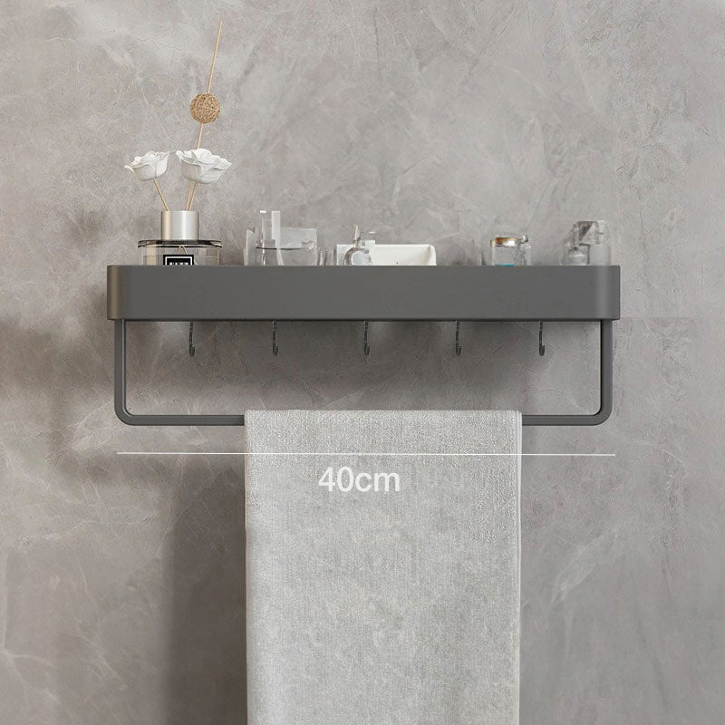Wandrek Badkamer Metaal 30cm Grijs Wandplank Douche Shampoo Rek Opbergplank Muurrek Badkamer Accessoires Organizer