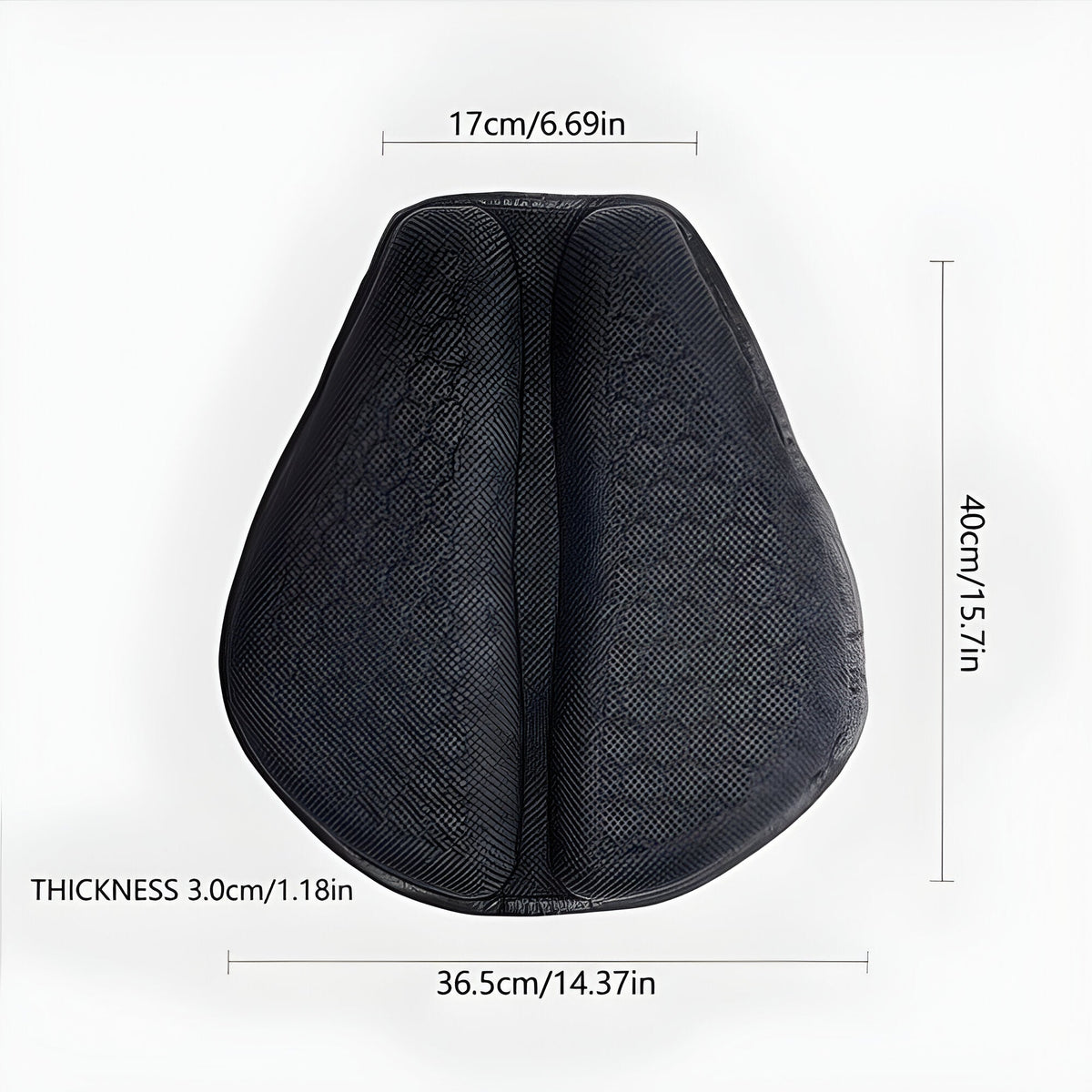 Gel Zadelkussen Motor Ergonomisch met Honingraatstructuur Antislip Drukverlaging voor Lange Comfortabele Ritten