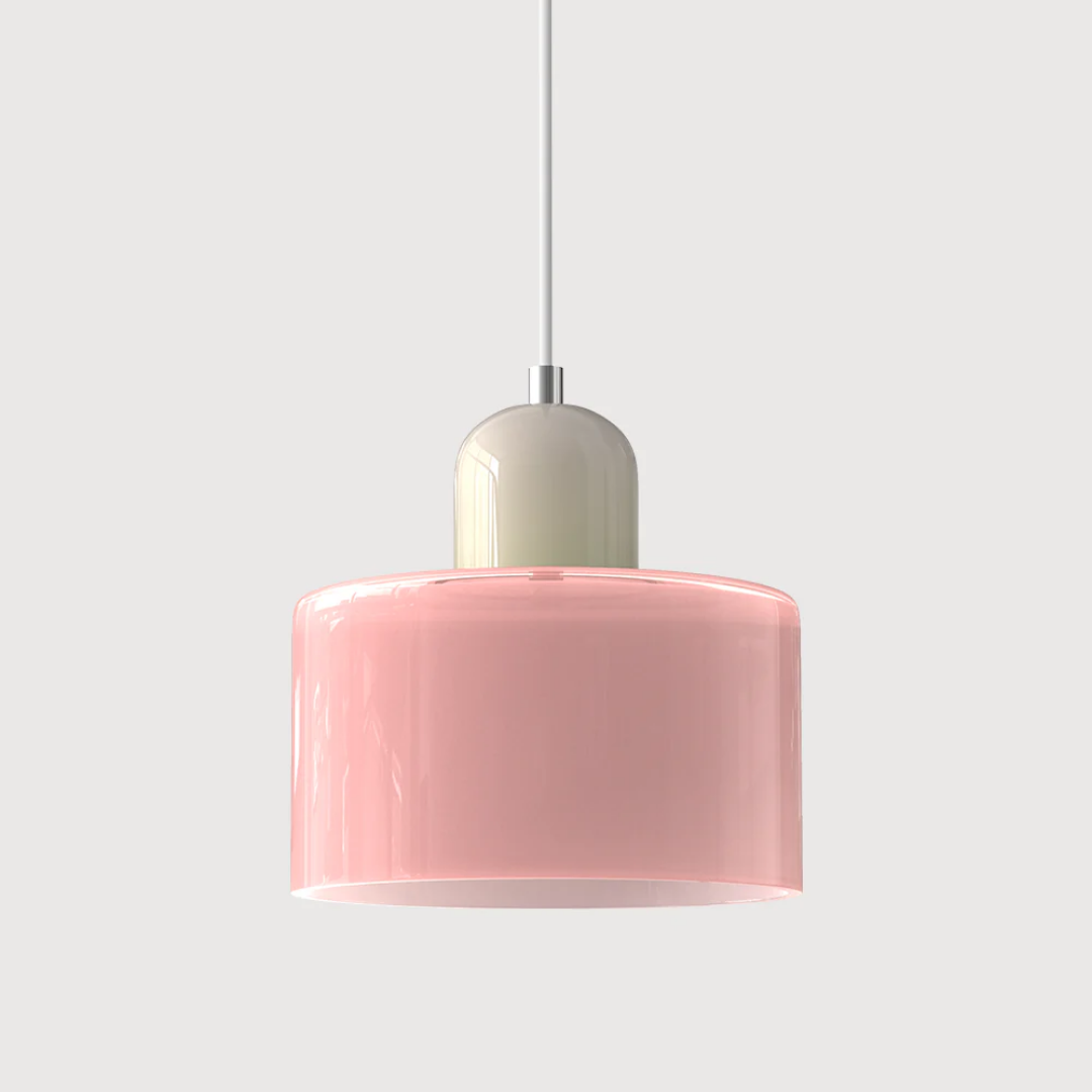 Lismeno Retro Hanglamp Glas 15cm Groen Oranje Eettafel Keuken Vintage Verlichting Compact
