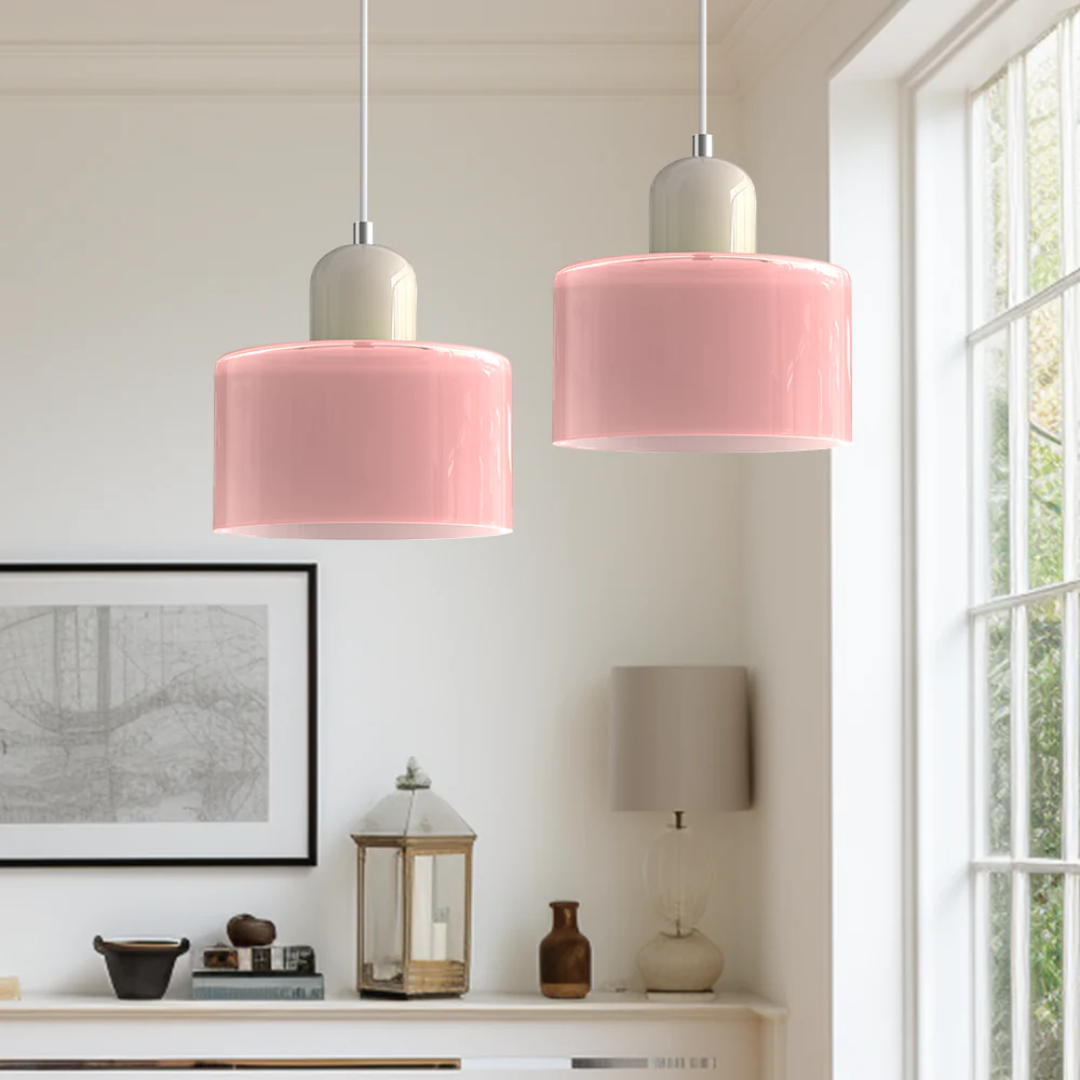 Lismeno Retro Hanglamp - Glazen Hanglamp met Warm Licht voor Eettafel, Keuken & Woonkamer