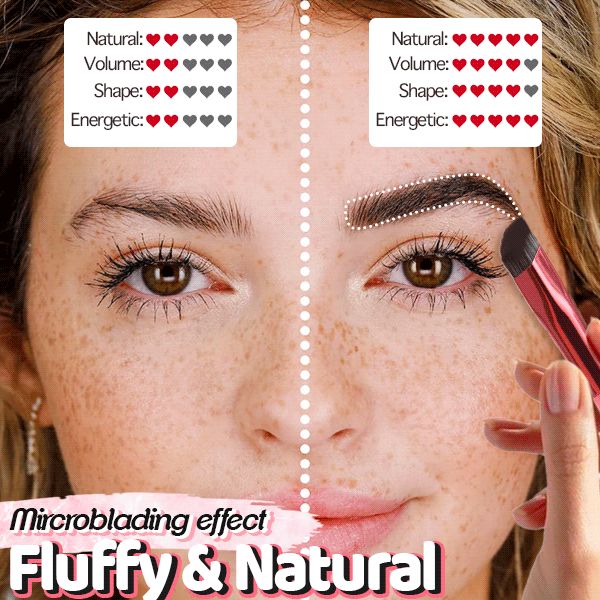 Wenkbrauwkwast met 4D Haarstrich-Effect voor Poeder Gel Pomade Microblading Look Natuurlijke Wenkbrauwen