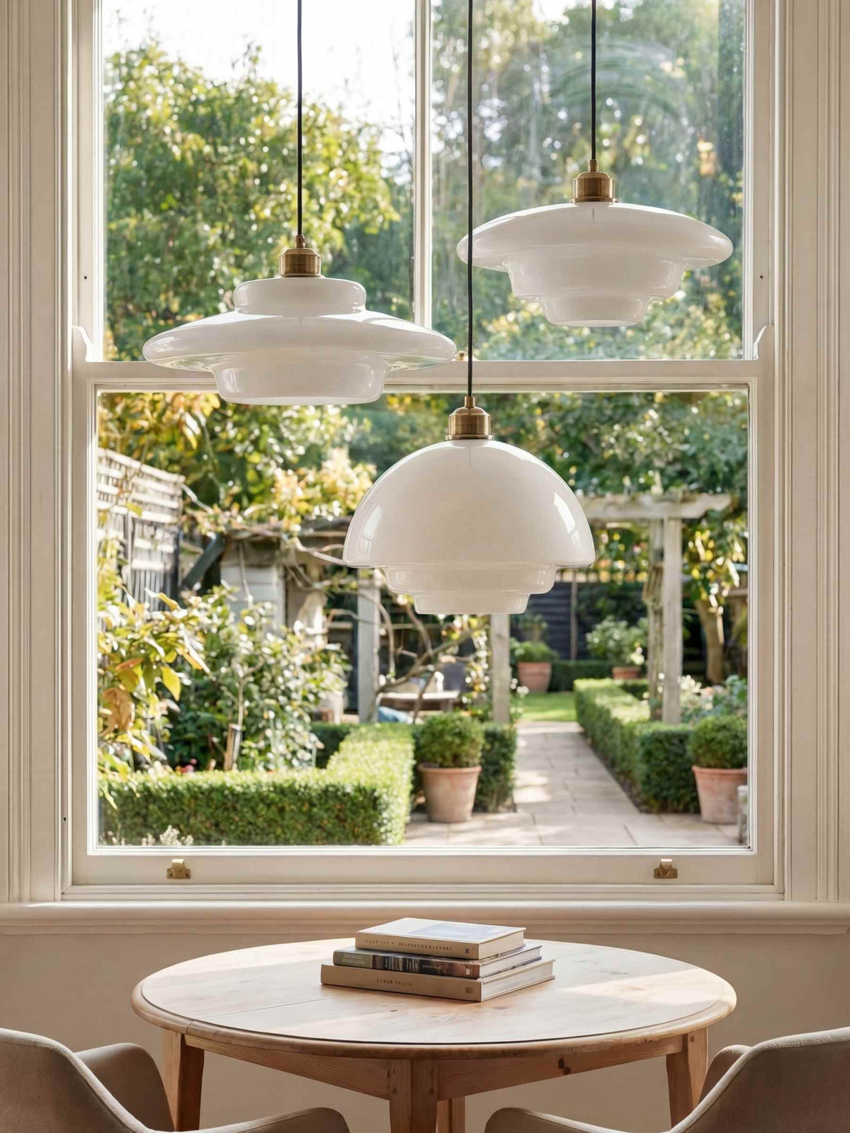 Glazen Hanglamp met Gelaagd Design - Melkwit Matglas voor Eetkamer en Woonkamer