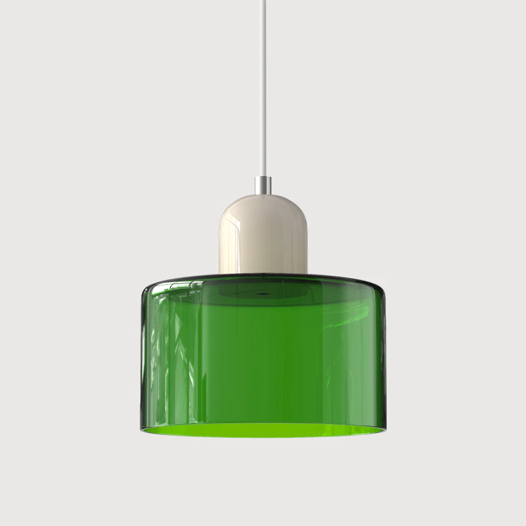 Lismeno Retro Hanglamp - Glazen Hanglamp met Warm Licht voor Eettafel, Keuken & Woonkamer