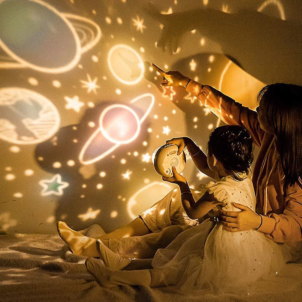 Sterrenprojector Nachtlampje Konijn & Hert met Muziek en USB-Oplader voor Kinderkamer