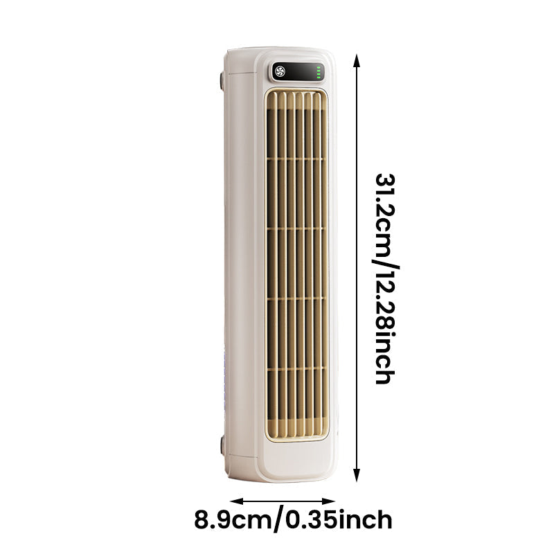 Airconditioner draadloos oplaadbaar 2000 mAh compact bladloos bureau muurventilator draagbare koeling zwart