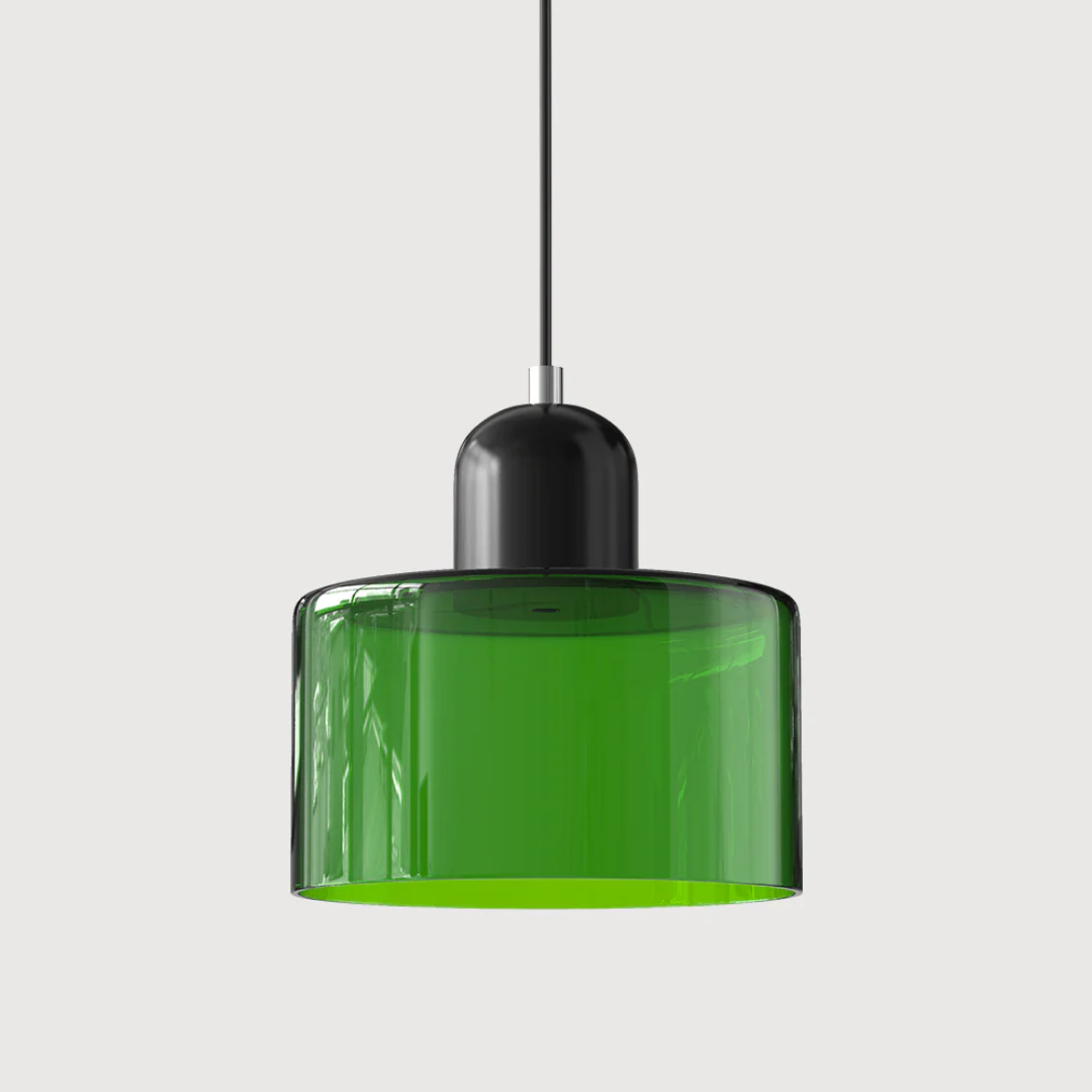Lismeno Retro Hanglamp - Glazen Hanglamp met Warm Licht voor Eettafel, Keuken & Woonkamer