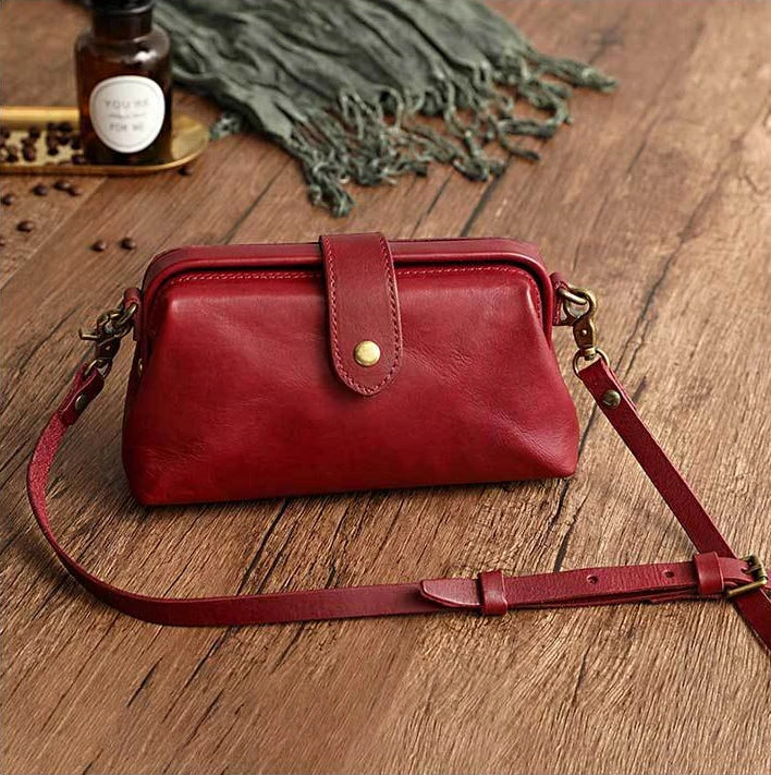 Handgemaakte Retro Schoudertas Leer Vintage Crossbody Dames Handtas Bohemian Stijl Draagtas Everyday