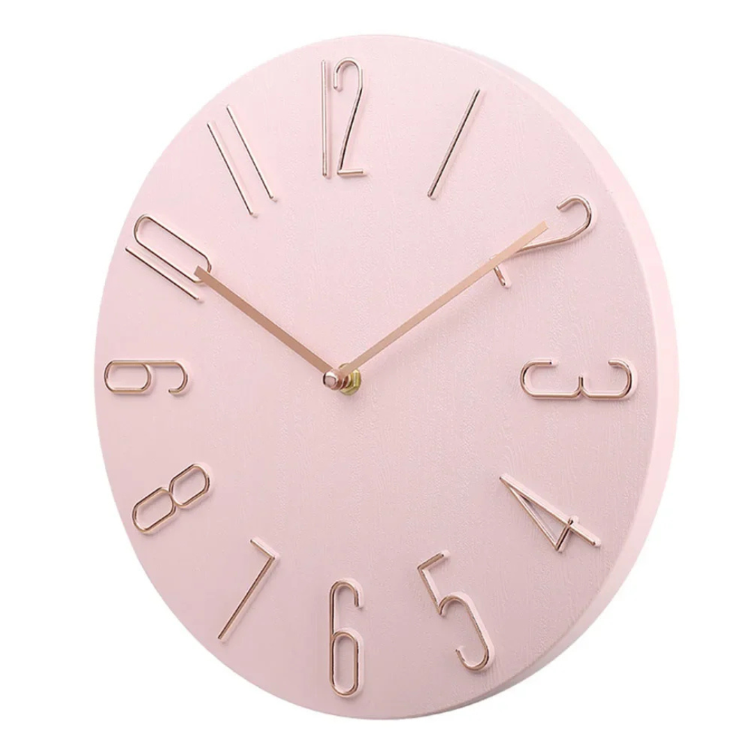Moderne Minimalistische Wandklok Ø30 cm Stil Kwartsmechanisme - Scandinavisch Tijdsregistratie voor Woonruimte