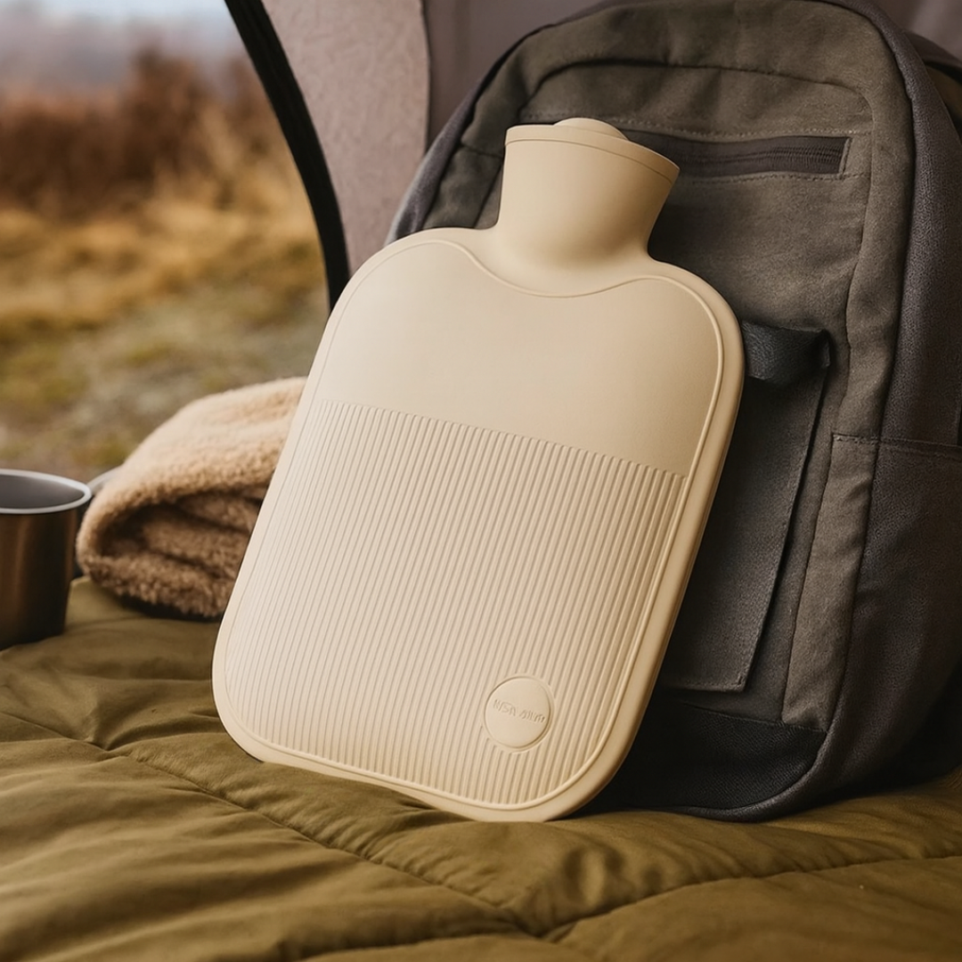 Warmwaterkruik 2000ml Lekvrij met Zachte Fleece Hoes voor Koude Voeten Handen en Rug Winterwarmte Comfort