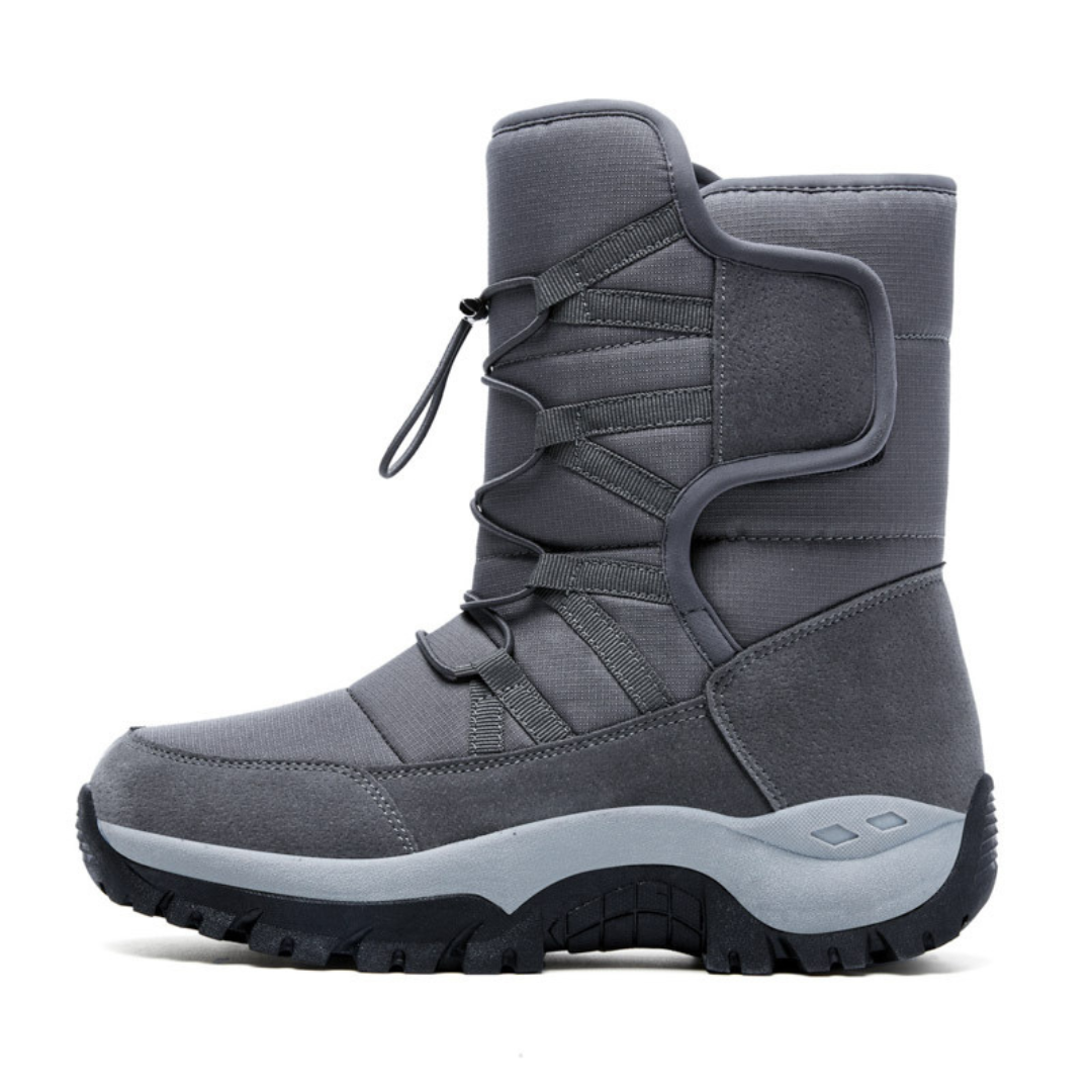 Waterdichte Winterlaarzen met Warme Voering Dames Sneeuwbestendig Antislip Platform Klittenband Outdoorschoenen