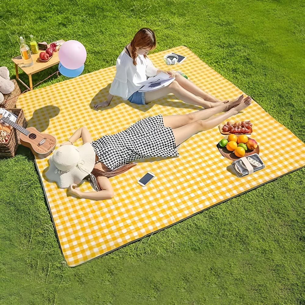 Waterdichte Opvouwbare Picknickkleed voor Buiten - Zachte Bovenzijde PEVA Onderzijde - Compact Draagbaar Strandkleed voor Picknick Camping Park