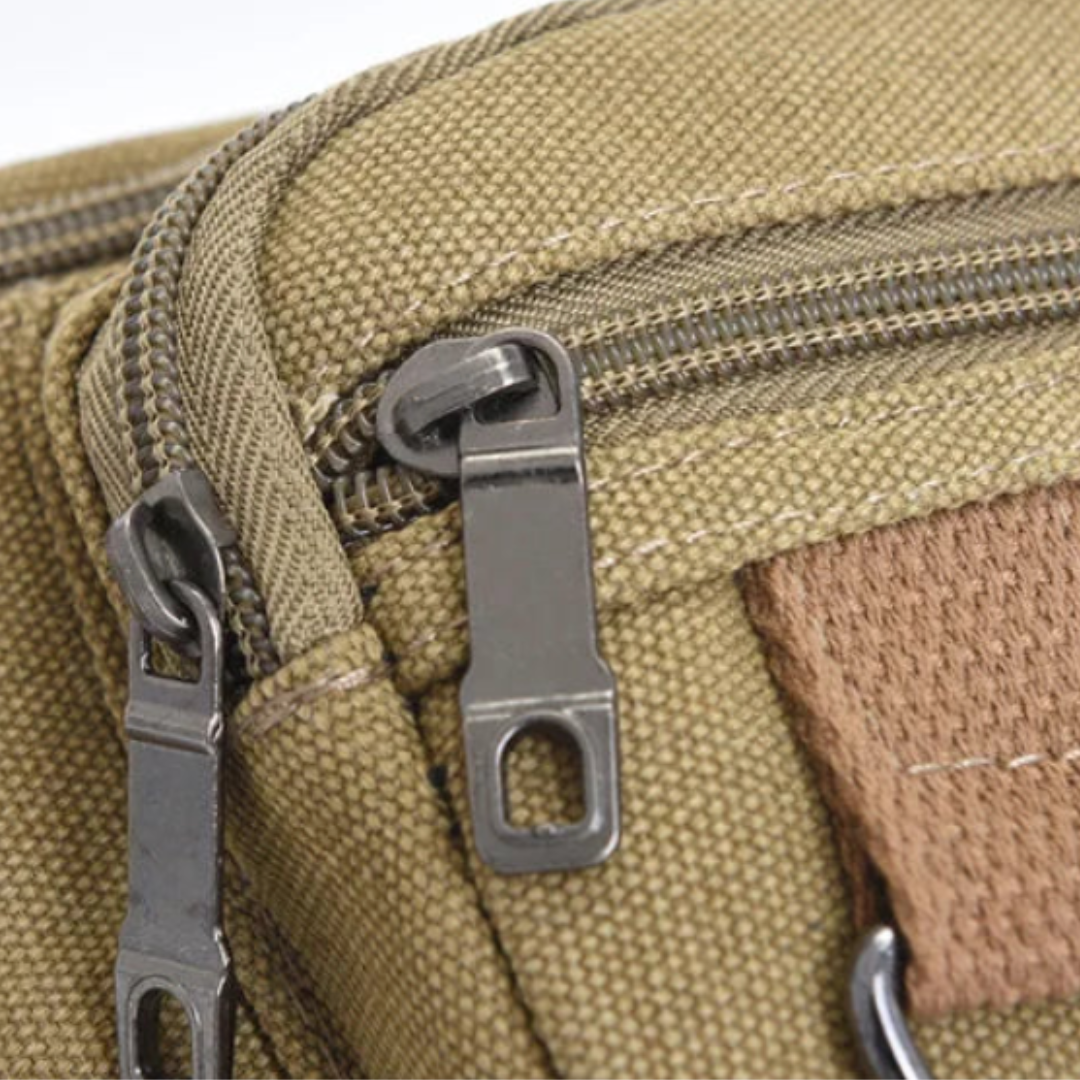 Canvas Heuptas met Meerdere Vakken Unisex Crossbody Reistas voor Dagelijks Gebruik en Buitenactiviteiten