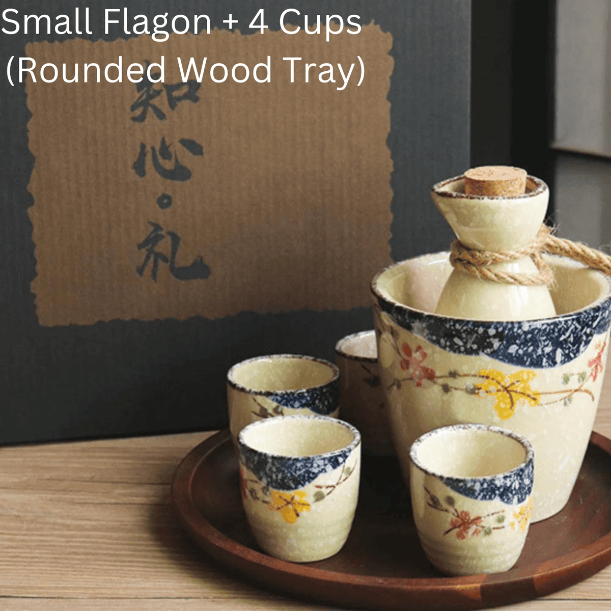 Japans Sakura Sake Serviesset met Karaf en Kopjes - Keramiek met Kersenbloesem Motief