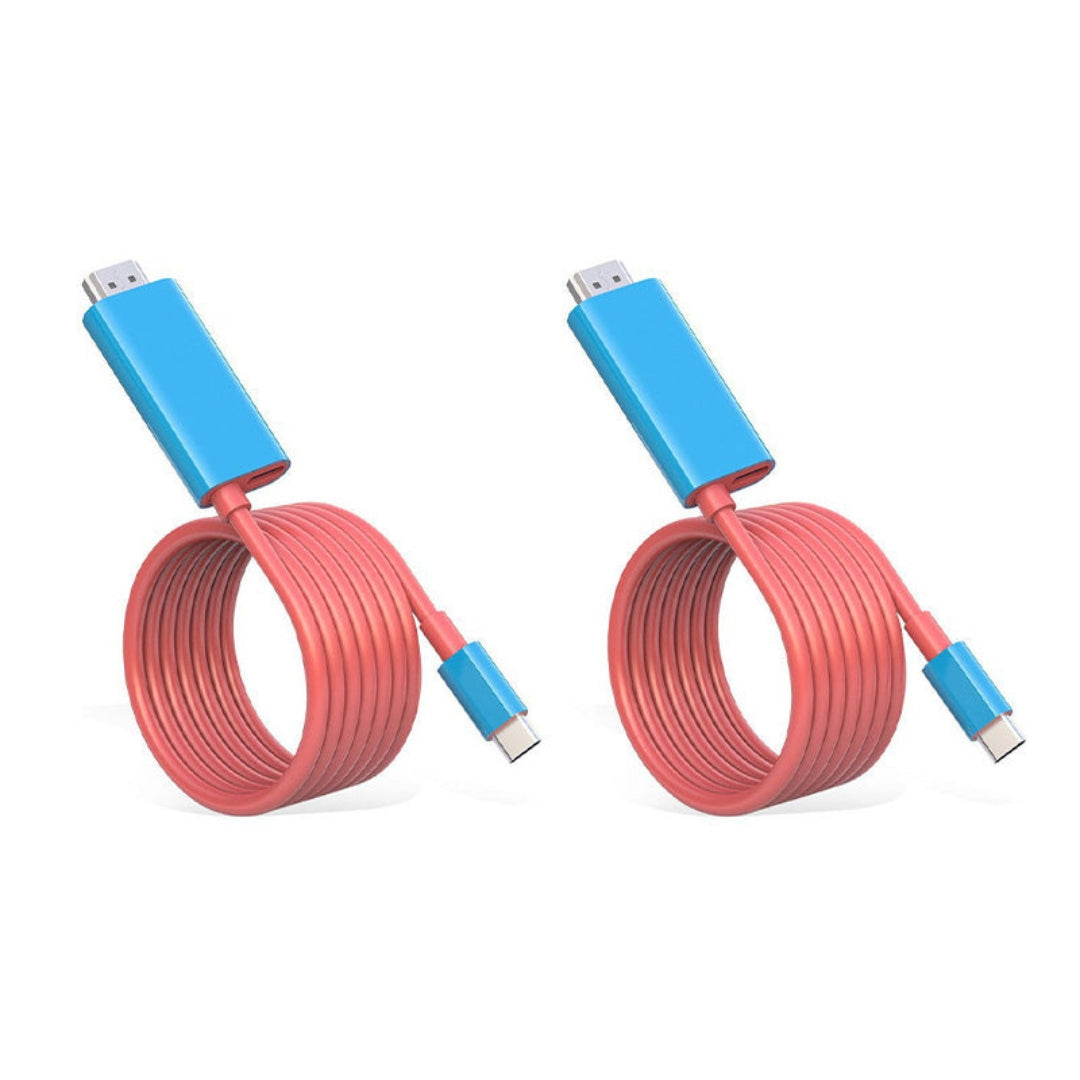 USB-C naar HDMI Adapter Kabel 2 Meter met Oplaadpoort voor Gaming Console Tablet Smartphone en Laptop