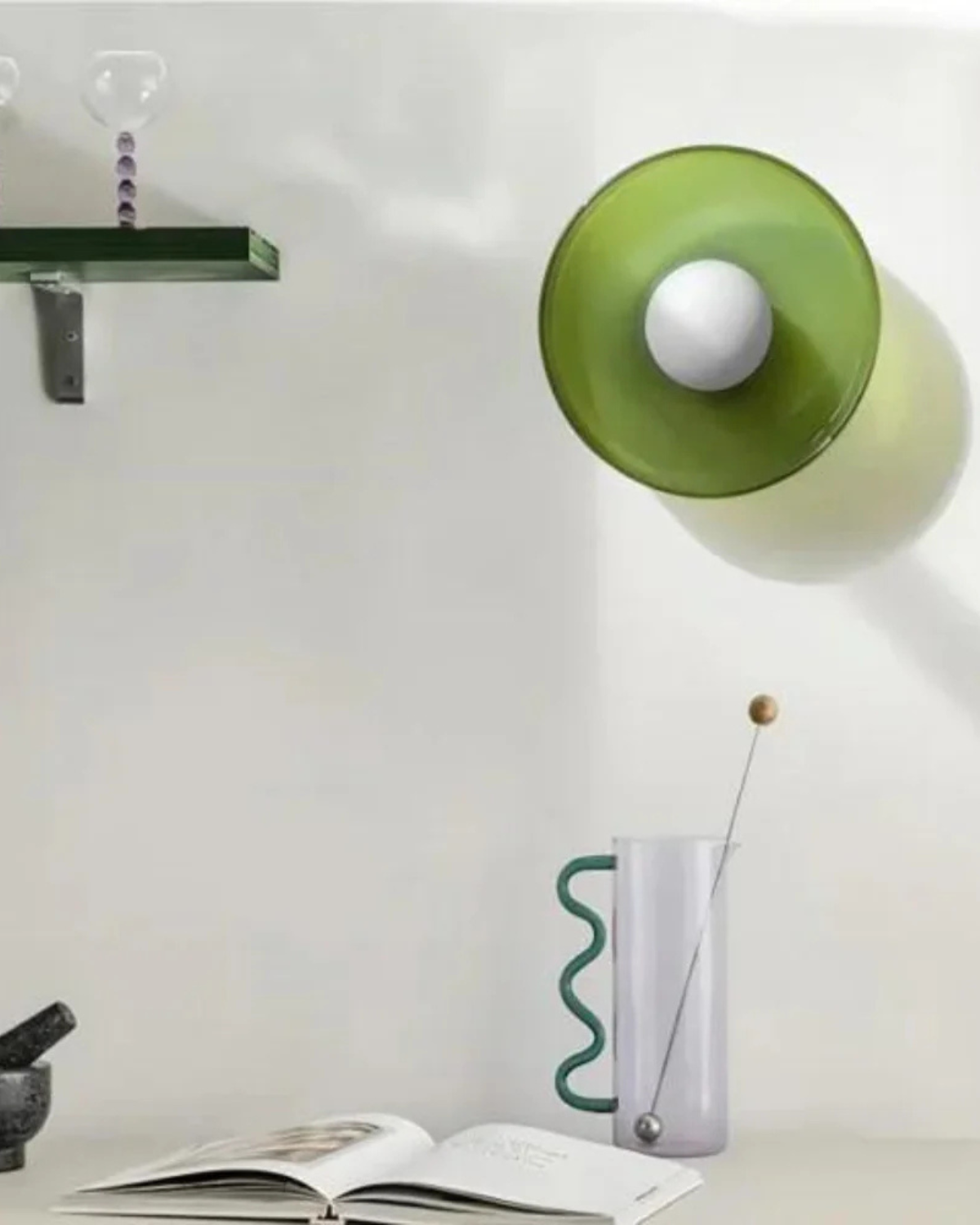 Moderne ronde plafondlamp van glas en ijzer - minimalistische designlamp voor woonkamer en slaapkamer met warme lichtkleur