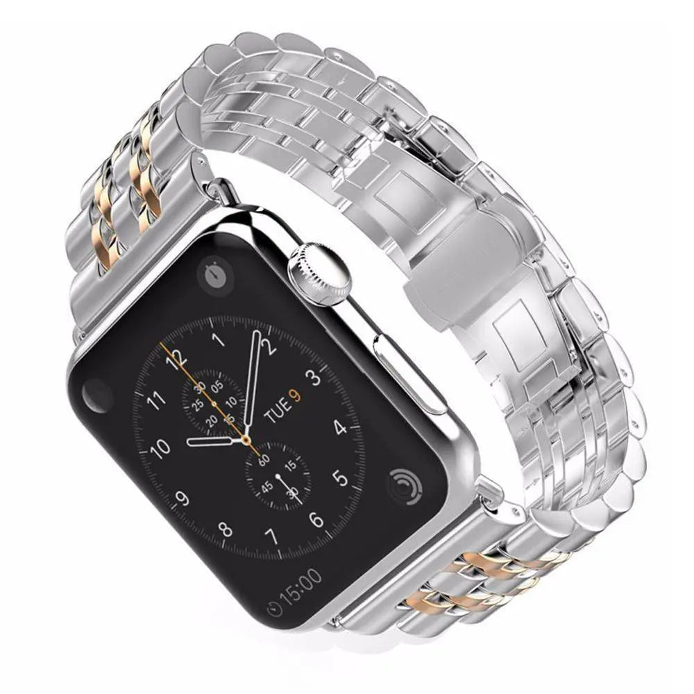Smartwatch Armband met Hoesje Roestvrij Staal 44mm 42mm 40mm 38mm Display Bescherming Polsband Accessoire