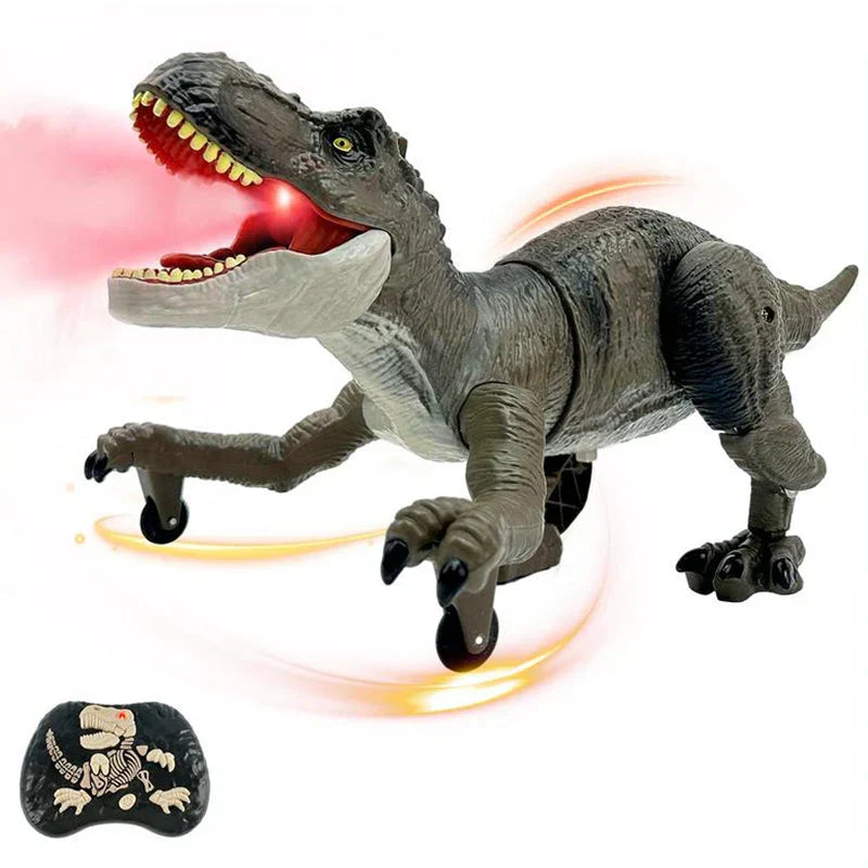 Bestuurbare Prehistorische Speeldino met Mistfunctie - Bewegende Robot Dino voor Kinderen - Oplaadbaar met Afstandsbediening - Dinosaurus Speelgoed met Geluid en Lichteffecten
