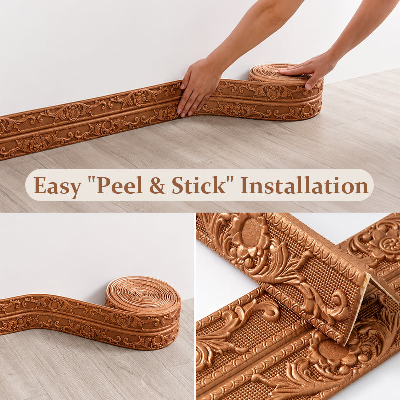 Zelfklevende Decoratieve Wandlijst Vintage Afwerking voor Muren en Meubels Flexibel 10 Meter Peel and Stick