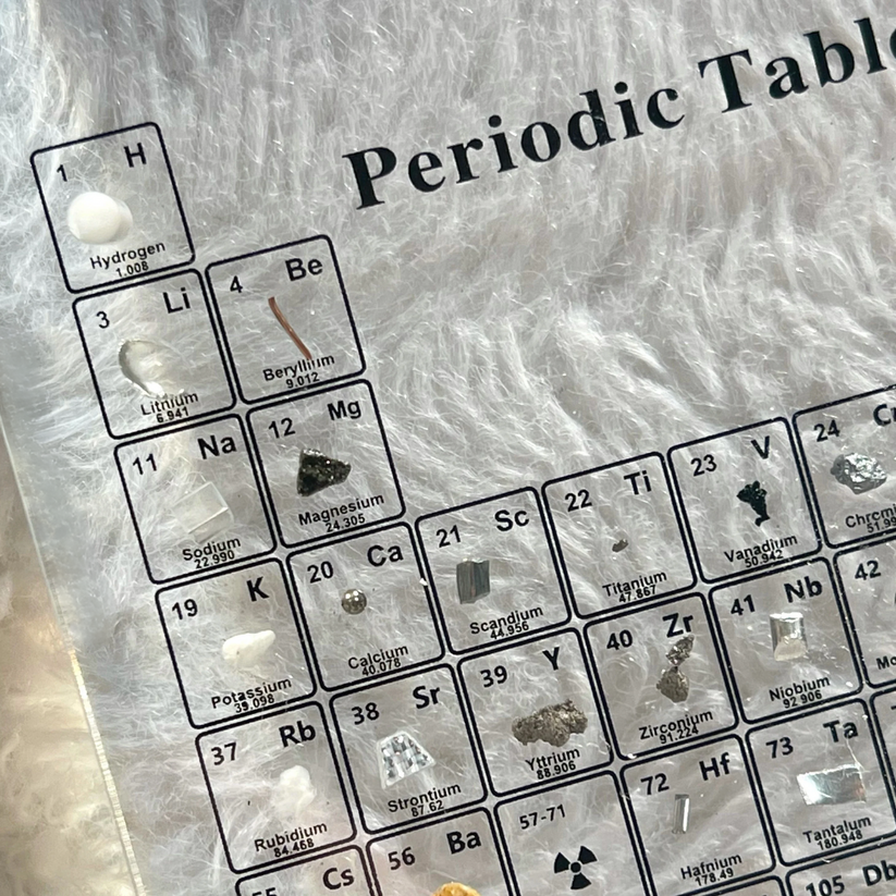 3D Periodieke Tabel met 83 Echte Elementen - Verlichte Display in Acryl voor Wetenschap & Educatie