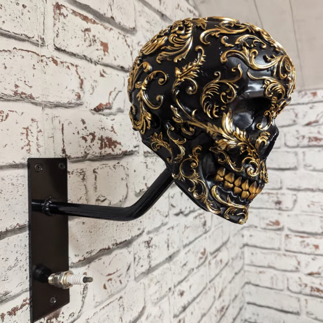 Wandhouder Motorhelm met Schedel Design voor Helm en Jas Opbergen Garage Hal Werkplaats Wanddecoratie Accessoires