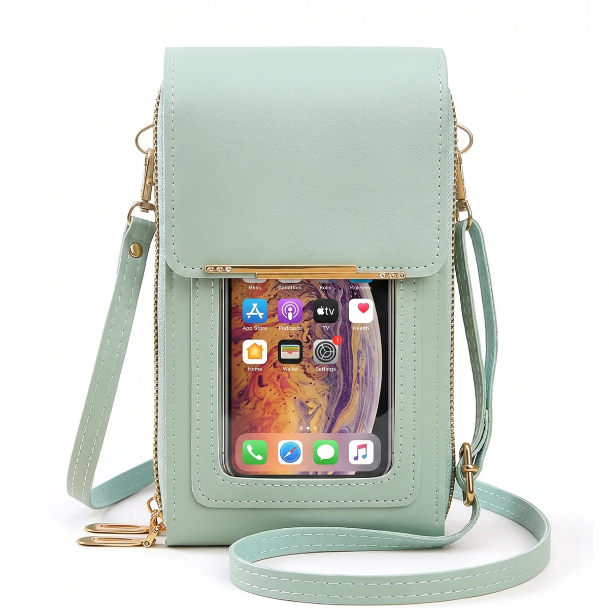 Crossbody Telefoontas met RFID-beveiliging | Waterdichte touchscreen-portemonnee | Verstelbare schoudertas voor smartphones tot 6,7 inch