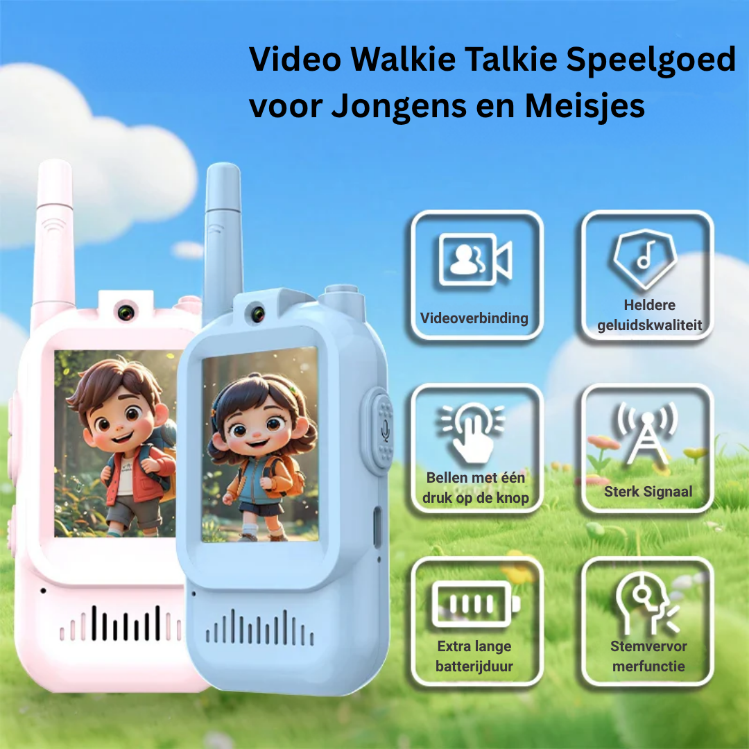 Interactieve Communicatieset met Video en Spraak voor Kinderen Binnen en Buiten Speelgoed Walkie Talkie