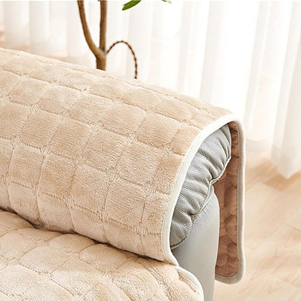 Gequilte Relaxfauteuil Hoes met Opbergzak - Microvezel Beschermhoes voor Recliner Stoel