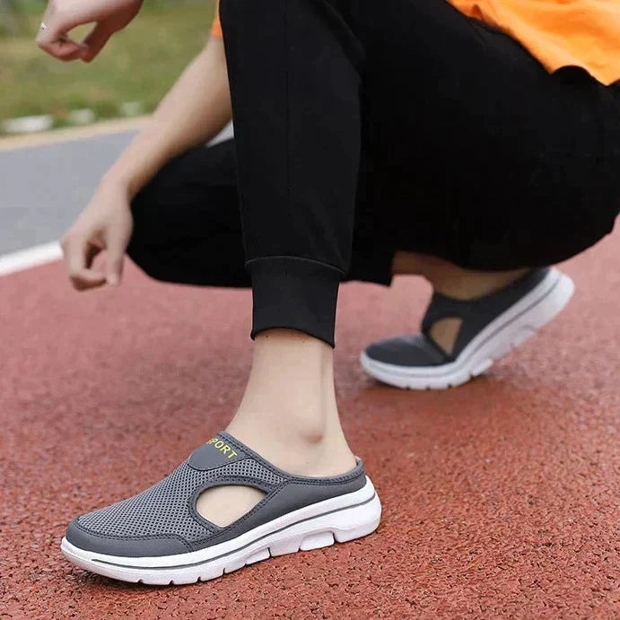 Orthopedische Instappers Mesh met Open Hiel Ademend Lichtgewicht Pantoffels Maat 39-46 Binnenbuitenzool