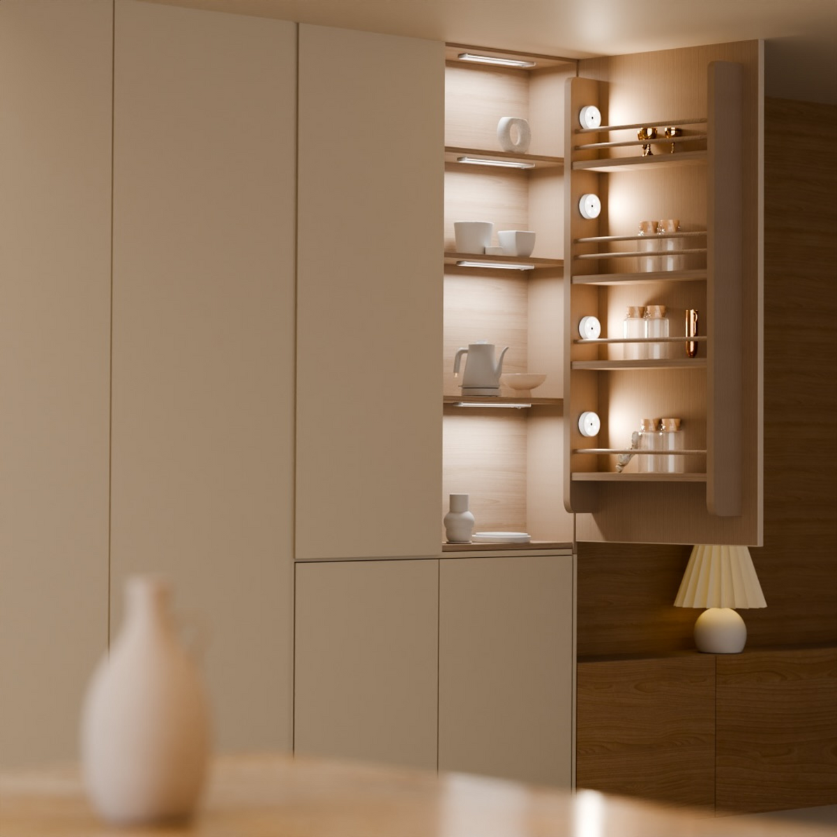 Oplaadbare LED-Spotlights met Bewegingssensor en Dimfunctie - Set van 3 Magnetische Draadloze Lampen voor Elke Kamer