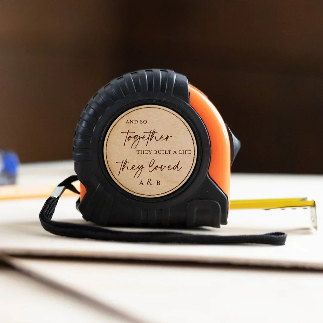 Gegraveerde Meetlint en Hamer Set - Gepersonaliseerde Gereedschapsset voor Vaderdag, Houtbewerking & Klussen