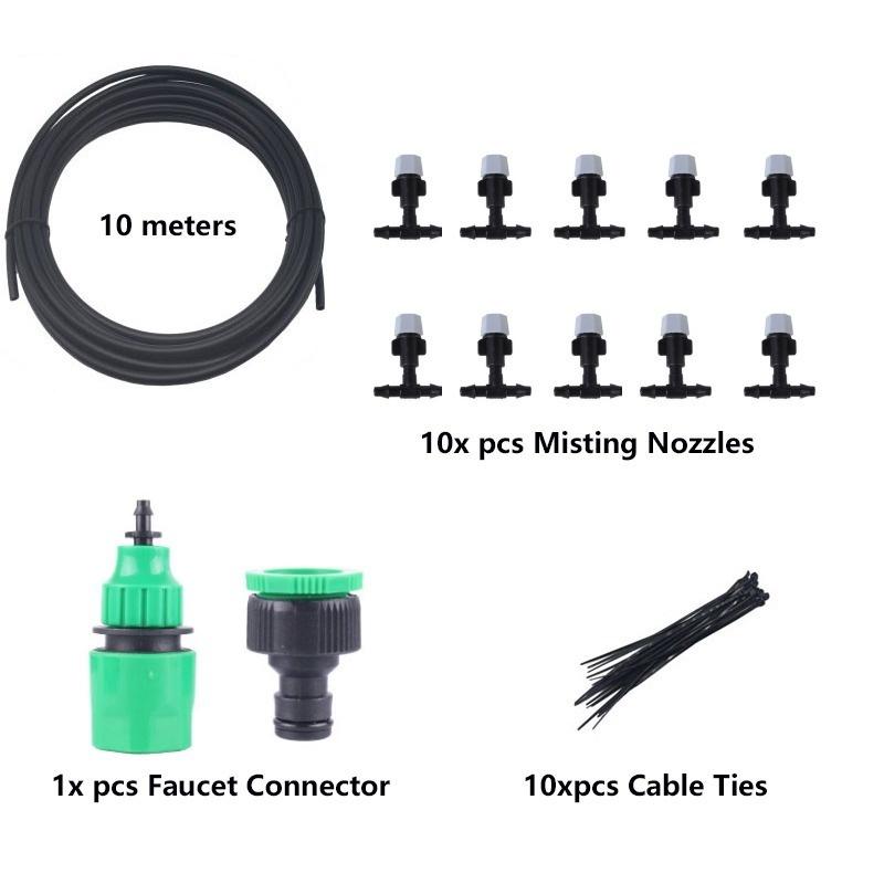 Verstelbaar Druppelirrigatiesysteem 10 Meter Automatisch Tuinbewatering Sproeiset Waterbesparend Planten