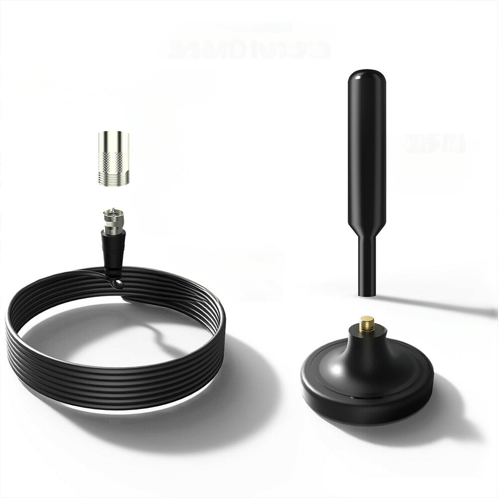 Digitale TV Antenne 4K Magnetisch 300 Mijl Bereik DVB-T2 ATSC 25dBi Zwart Metaal Coax Kabel 5m Binnen Buiten