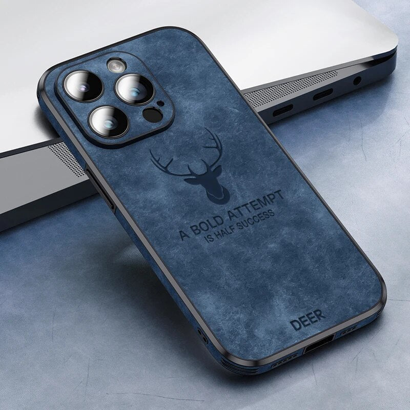 Smartphone Hoesje in Leerlook - Slank Design met Valbescheming & MagSafe-Compatibiliteit voor iPhone 16/15/14/13/12