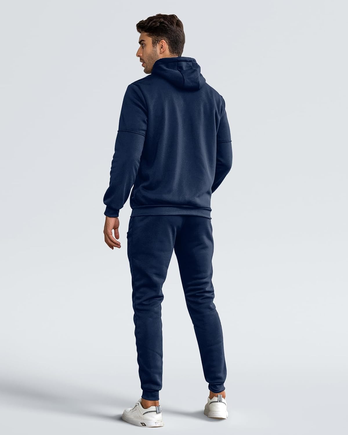 Heren Trainingspak Set met Pullover en Broek Elastisch Ademend Sportkleding Loungewear Zwart Grijs Comfort