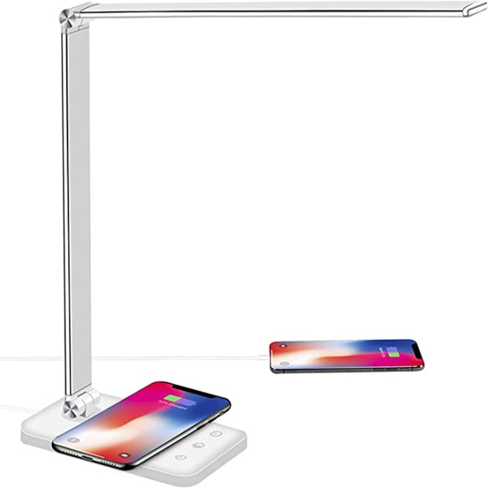 Dimbare LED Bureaulamp met Oplaadpoort 5 Lichtstanden Touch Bediening Flexibele Verstelbare Tafellamp