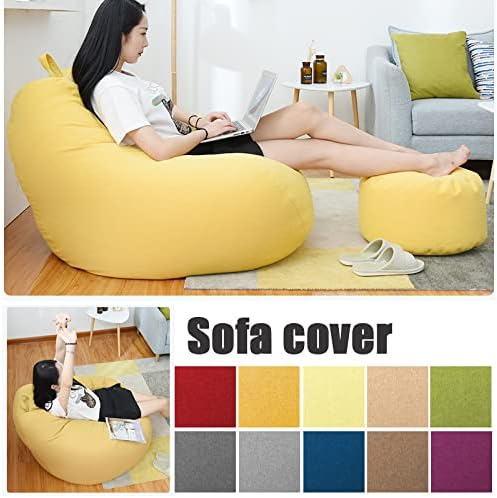 Zitzakhoes Polyester Ergonomisch Vormvast met Rits Wasbaar voor Woonkamer Slaapkamer Lounge Relaxhoek