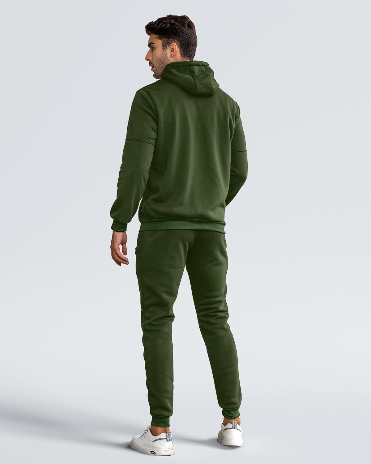 Heren Trainingspak Set met Pullover en Broek Elastisch Ademend Sportkleding Loungewear Zwart Grijs Comfort