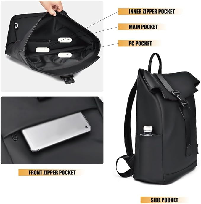Multifunctionele Reisrugzak met USB-poort Waterdicht Lichtgewicht Laptop Dagelijkse Rugzak Comfortabel