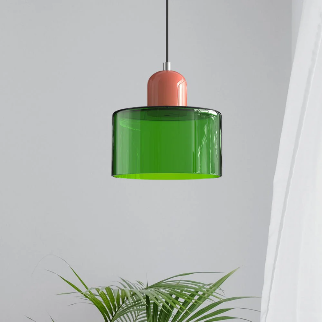 Lismeno Retro Hanglamp - Glazen Hanglamp met Warm Licht voor Eettafel, Keuken & Woonkamer