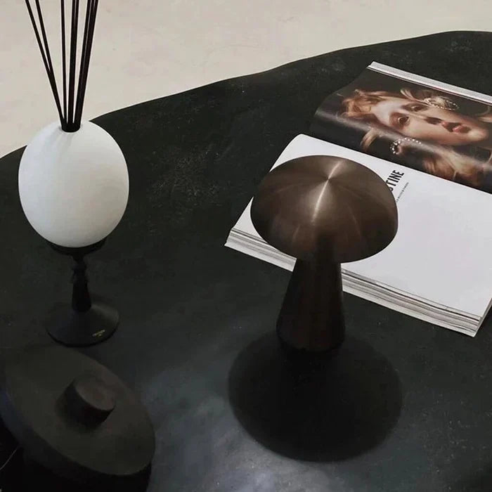 Draadloze Tafellamp Paddenstoel LED Oplaadbaar Dimbaar 3 Standen Metaal Acryl Nachtlampje Sfeerverlichting Woonkamer